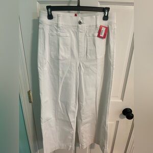 SPANXshape EveryWear Cropped Wide Leg Jeans With Patch Pockets NWT